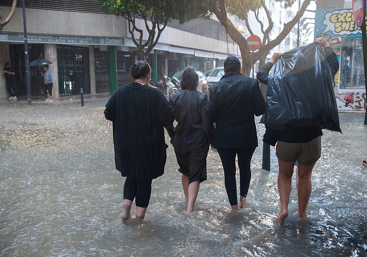Lluvias en Ibiza el pasado 30 de septiembre.