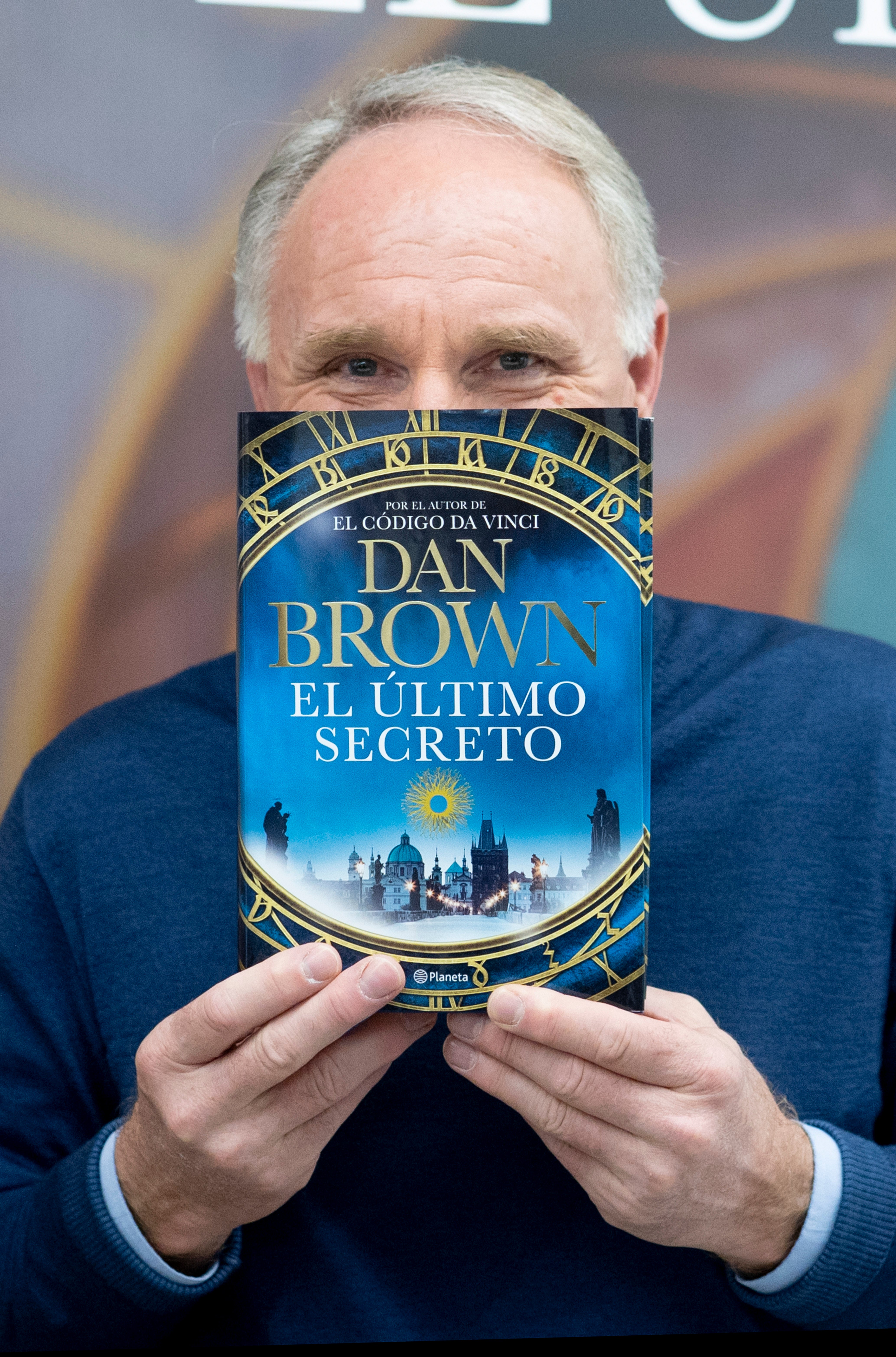 Dan Brown, minutos antes de su presentación en Madrid