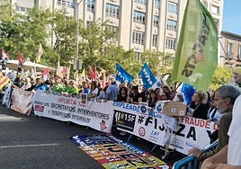 Manifestación de trabajadores públicos en las calles de Madrid.