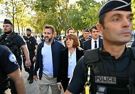 Gisele Pelicot a su llegada al tribunal.