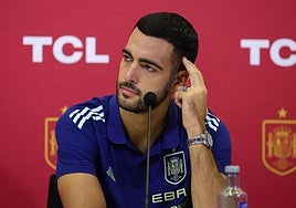 Mikel Merino, en la Ciudad del Fútbol de Las Rozas.