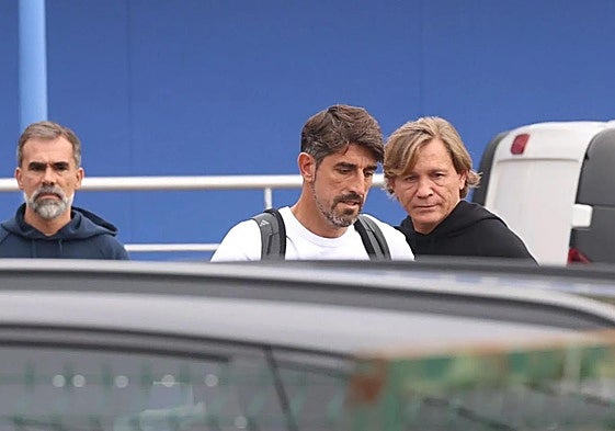 Veljko Paunovic, exentrenador del Real Oviedo, esta mañana en El Requexón.