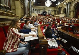 Debate en el Parlament de Cataluña.