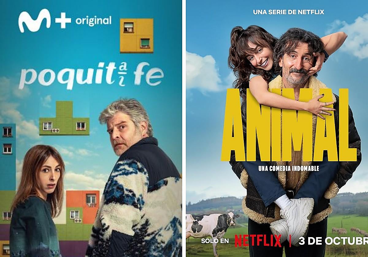 Carteles promocionales de las series 'Poquita fe' y ' Animal'