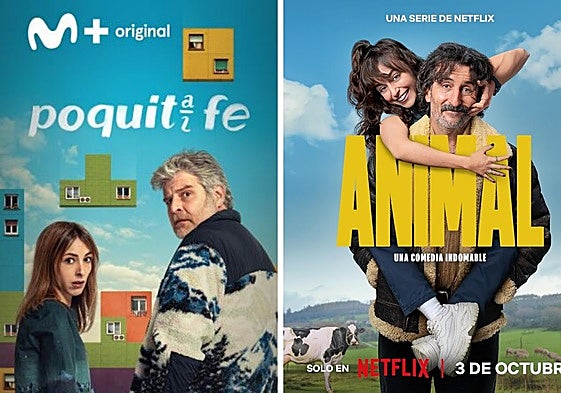 Carteles promocionales de las series 'Poquita fe' y ' Animal'