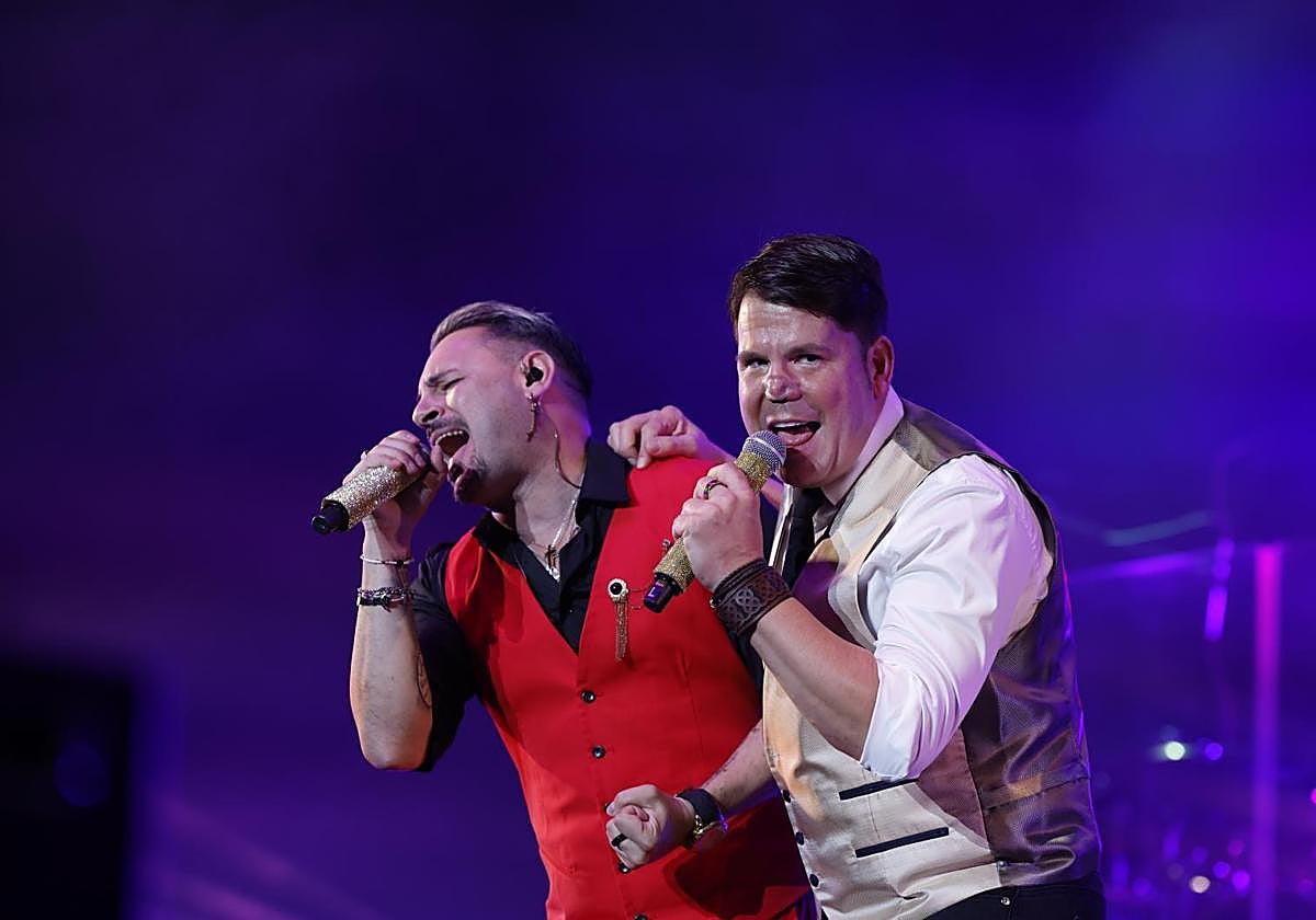 Andy and Lucas, during their final concert.