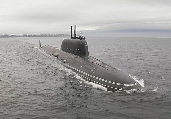 Imagen de un submarino nuclear ruso.