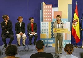 Yolanda Díaz comparece este martes tras la reunión con los ministros de Sumar.