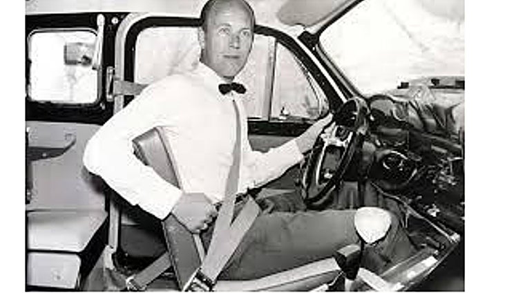 El primer cinturón de seguridad de tres puntos de Volvo