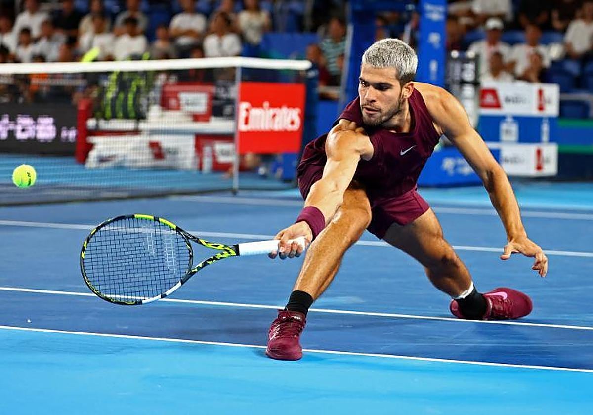 Carlos Alcaraz, during a match.