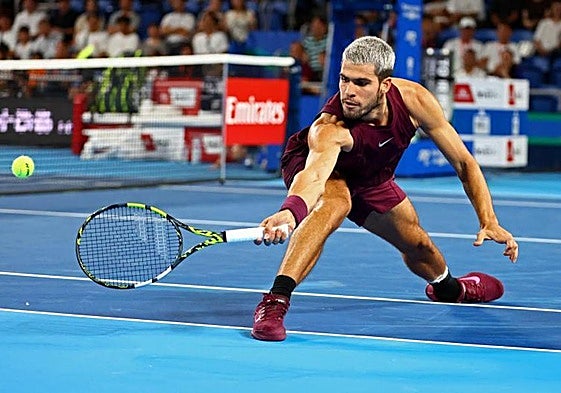 Carlols Alcaraz, en un partido.