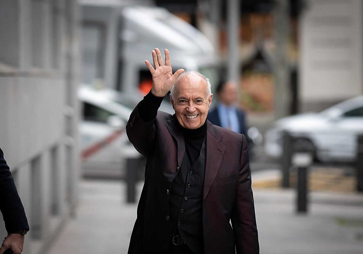 El productor televisivo, José Luis Moreno, a su llegada a la Audiencia Nacional para declarar como investigado en marzo pasado.