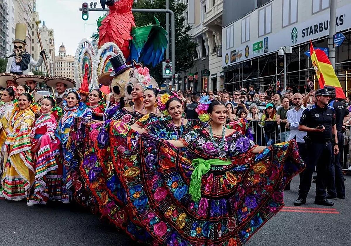Cabalgata de la Hispanidad celebrada el fin de semana pasado en Madrid.