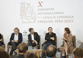 El ministro de Cultura de España, Ernest Urtasun, participa en el X Congreso Internacional de la Lengua Española este jueves, en Arequipa.