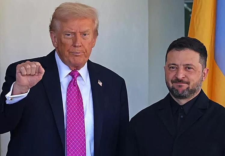 Trump con Zelenski en la Casa Blanca.