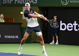 Holger Rune, en acción.