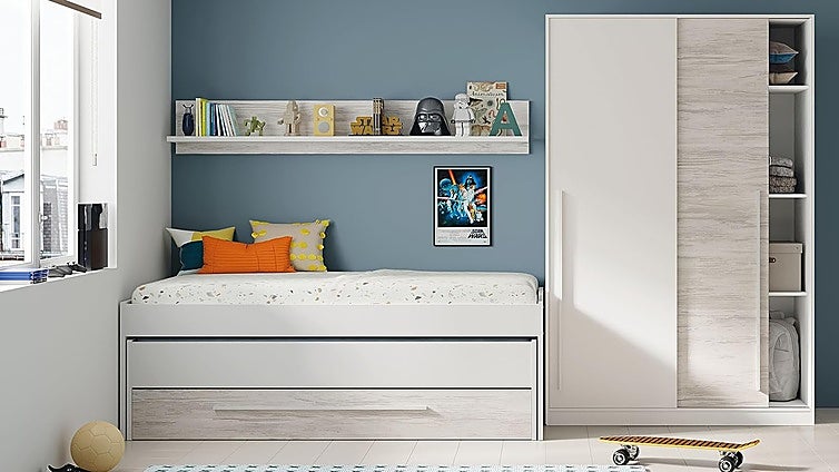 Este armario de 2 puertas correderas es una solución muy práctica para optimizar el espacio en dormitorios