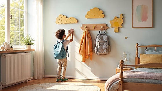 Los mejores percheros infantiles de pared para que cuelguen sus abrigos sin ayuda