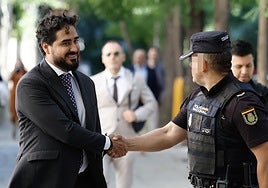 El eurodiputado Alvise Pérez en una de sus declaraciones voluntarias en el Tribunal Supremo.