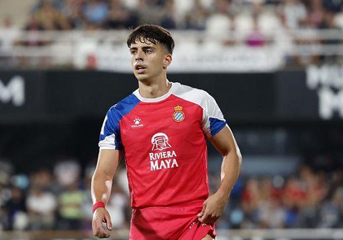 Álvaro Aguado, during a match with Espanyol.