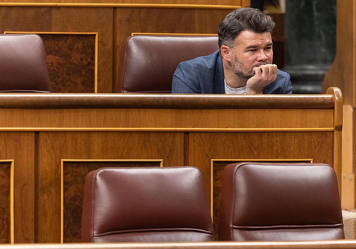Gabriel Rufián, portavoz de ERC, en el Congreso