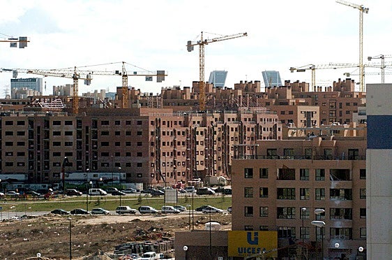 Edificios de vivienda en la zona norte de Madrid.