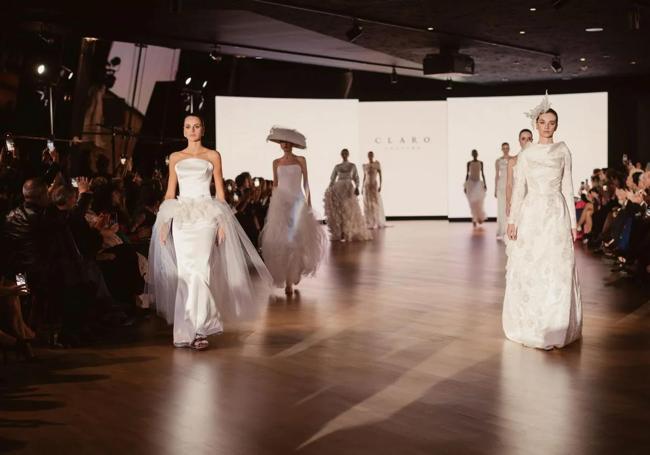 Modelos desfilan por la pasarela del San Sebastián Moda Festival.