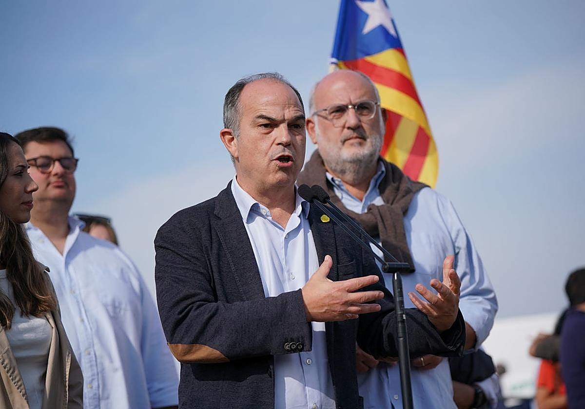 El secretario general de Junts, Jordi Turull, interviene en un acto