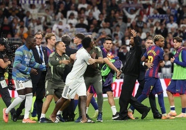 Saltan chispas entre Vinicius y Lamine Yamal