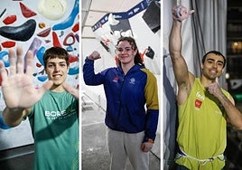 De derecha a izquierda, los triunfadores el madrileño Hugo Martín, la catalana Julia Benach y el también madrileño Alejandro Rivas.