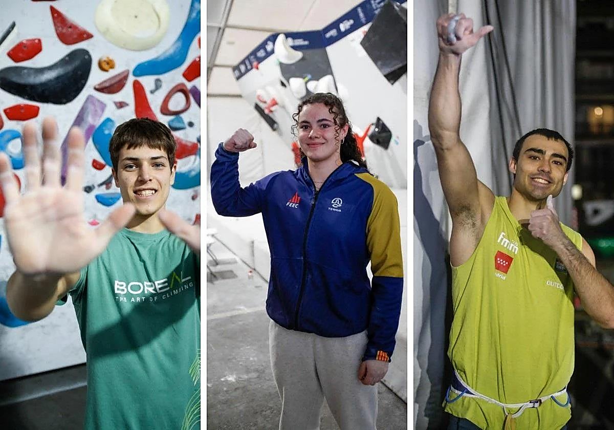 De derecha a izquierda, los triunfadores el madrileño Hugo Martín, la catalana Julia Benach y el también madrileño Alejandro Rivas.