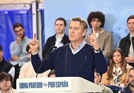 El presidente del PP, Alberto Núñez Feijóo.