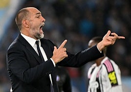Igor Tudor, durante su último partido como técnico de la Juventus.