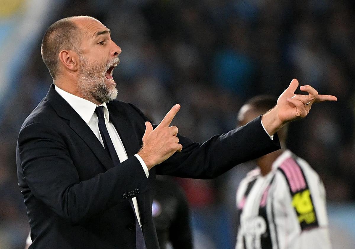 Igor Tudor, durante su último partido como técnico de la Juventus.