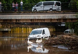 Inundaciones en la localidad barcelonesa de Súria el pasado verano.