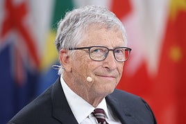 Bill Gates durante una mesa redonda en la Cumbre de Soluciones Globales de Berlín.