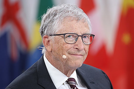 Bill Gates durante una mesa redonda en la Cumbre de Soluciones Globales de Berlín.