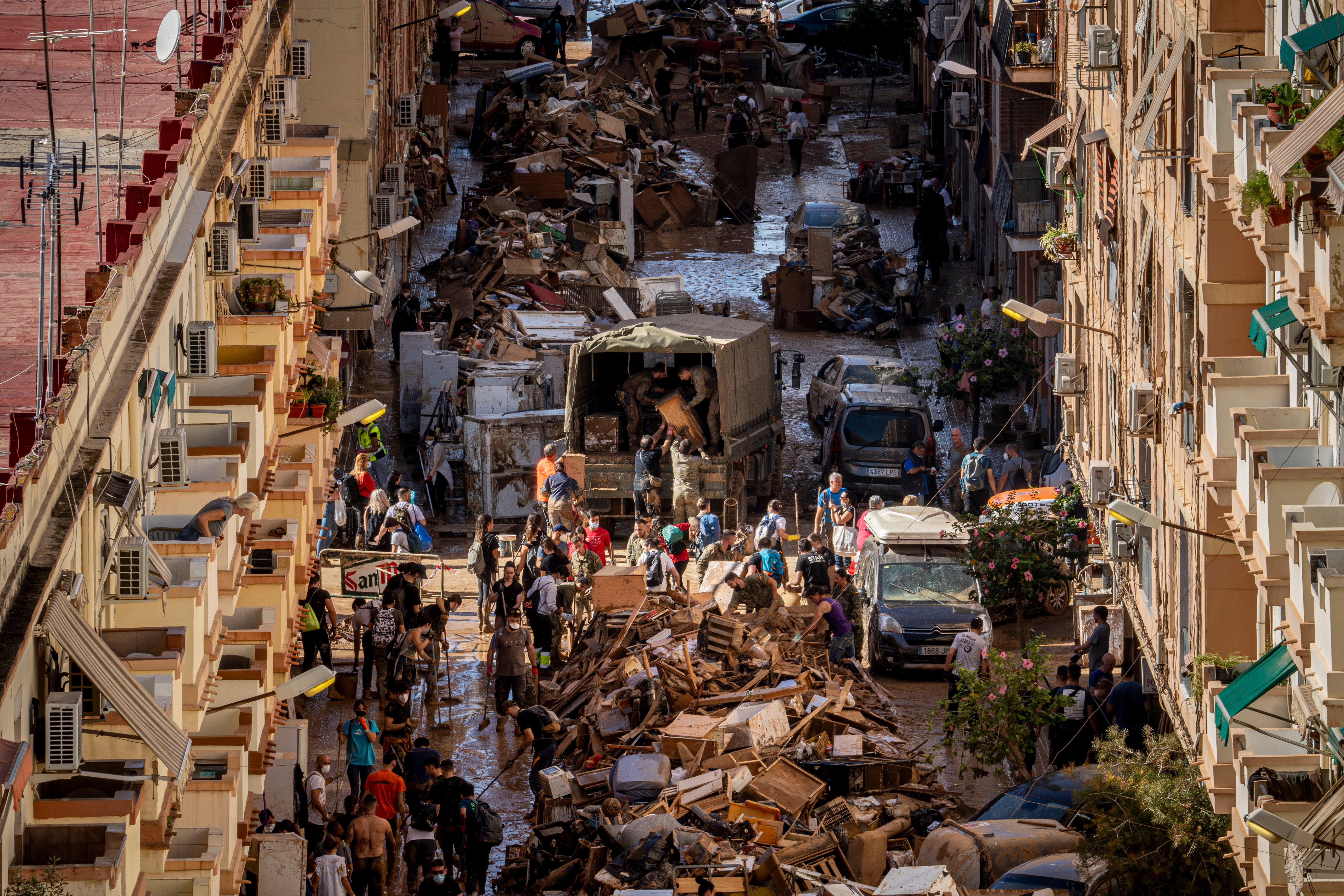 Paiporta, Valencia, tras el paso de la dana del 29 de octubre de 2024.