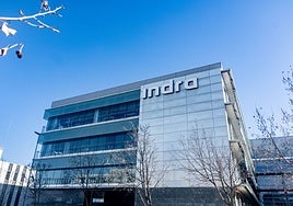 Fachada de la sede de Indra.