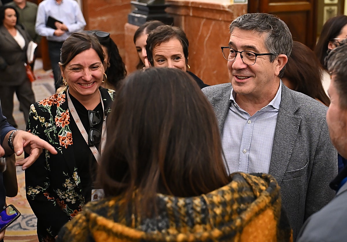 El portavoz parlamentario del PSOE, Patxi López, esta semana en el Congreso
