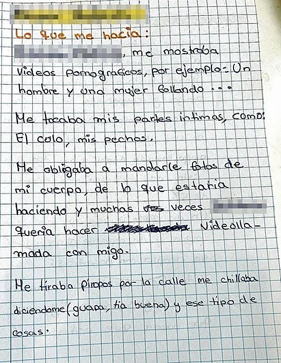 «Me tocaba mis partes íntimas: el culo, mis pechos...»