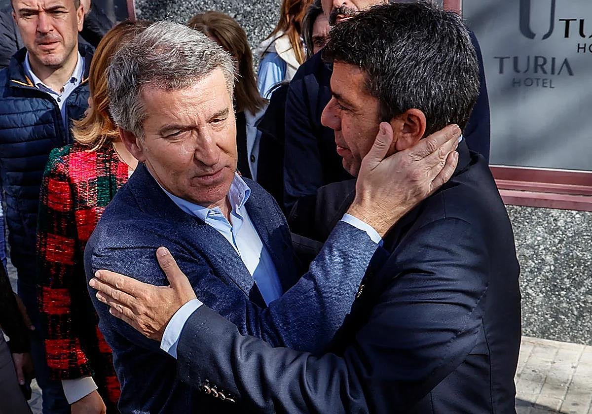 Feijóo y Mazón en una visita del gallego a Valencia.