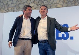 Mazón y Feijóo, en un acto en Alicante en junio.