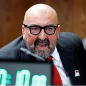 Koldo García, exasesor del ministro socialista José Luis Ábalos, visiblemente airado en su comparecencia ante el Senado en abril pasado