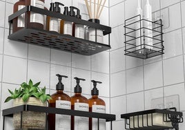 Despídete del desorden en la ducha con la estantería baño UUlioyer: resistente, práctica y sin taladro