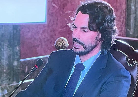 El empresario y pareja de Ayuso, Alberto González Amador este martes durante su testimonio.