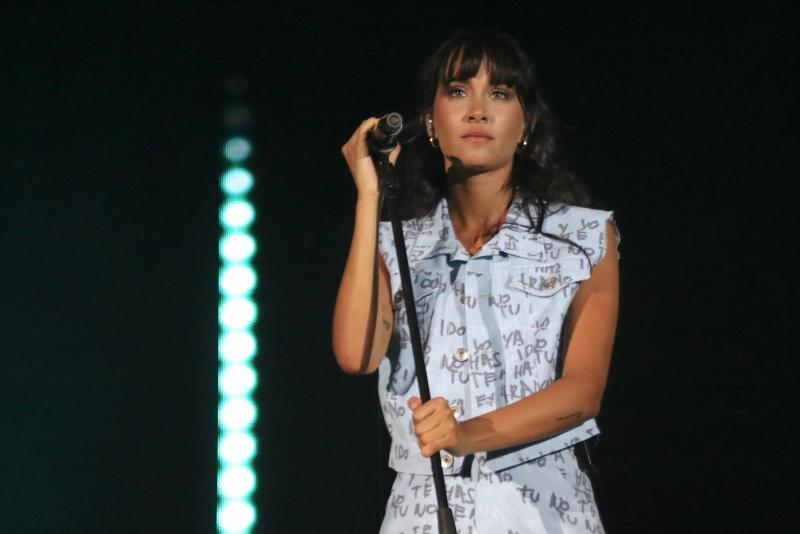 La cantante Aitana durante un concierto