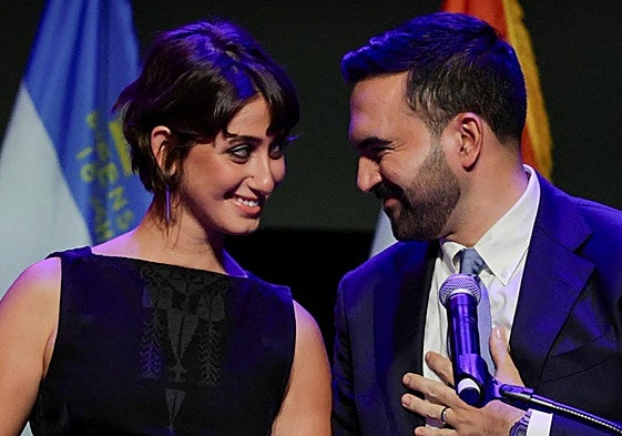 Zohran Mamdani junto a su esposa, Rama Duwaji.