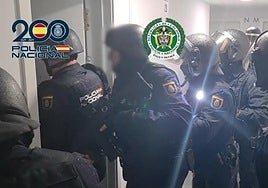 Imagen de uno de los registros de la operación contra el 'Tren de Aragua'
