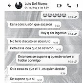 Pantallazo de la aplicación de WhatsApp aportado por Stampa al juzgado